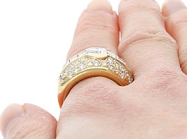 Chunky Yellow Gold Multi Diamond Ring UK