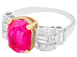Burmese Ruby and Diamond Dress Ring