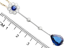 Antique Pear Shaped Sapphire Pendant