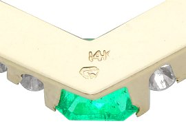 Emerald Necklace Gold Vintage