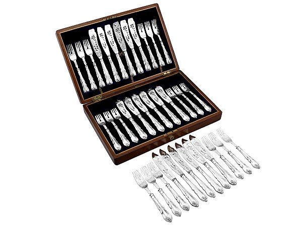 Sterling Silver Fish Knives and Forks Set 