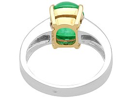 Vintage Emerald Solitaire Ring 18ct White Gold