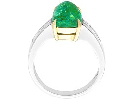 Vintage Emerald Solitaire White Gold