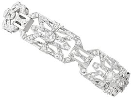 Antique 3.86ct Diamond and Platinum Bracelet - Art Deco