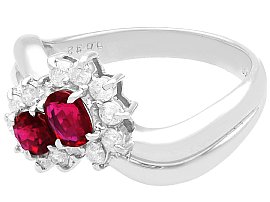 Ruby and Diamond Platinum Ring