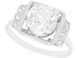 GIA Certified 2.19ct Diamond Ring in 18ct White Gold