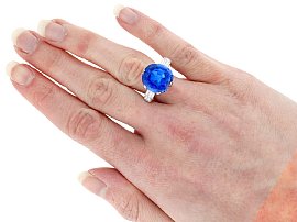 Large Untreated Ceylon Sapphire Ring