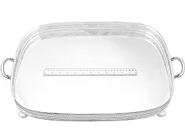 George V Silver Tray with Ruler