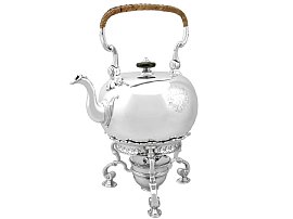 Antique Sterling Silver Spirit Kettle by Charles Hatfield