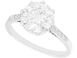 Antique 2.08ct Diamond Solitaire Engagement Ring in Platinum