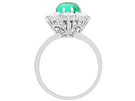 Cabochon Emerald and Diamond Ring Vintage
