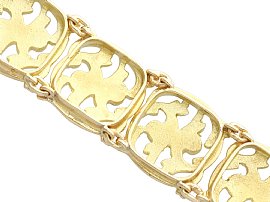 Bracelet Manchette Art Nouveau Style 1900 - En étain, Ancien, Occasion, Sans Marque