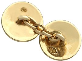 Antique Enamel & Gold Cufflinks Hallmarks