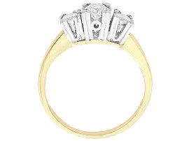 1950s 0.64 Carat Three Stone Diamond Ring