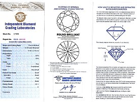 0.64 Carat Three Stone Diamond Ring Certified 