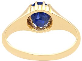 1900s Edwardian Sapphire Ring in Yellow Gold
