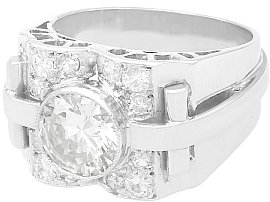 Vintage Chunky Art Deco Diamond Ring