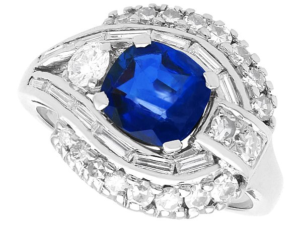 1950s Sapphire and Diamond Ring