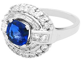 Vintage 1950s Sapphire and Diamond Ring