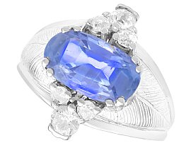 4.60ct Ceylon Sapphire and Diamond Dress Ring 