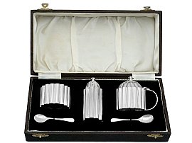 Sterling Silver Condiment Set - Vintage George VI (1947)