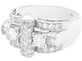 Platinum Art Deco Ring with Diamonds for Sale UK