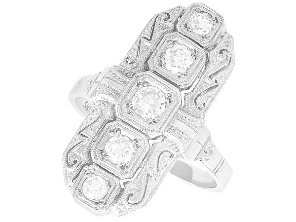 Vertical 5 Stone Diamond Ring for Sale