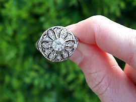 1920s Circular Diamond Ring for Sale Outside