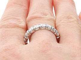 Eternity Ring with 18 Diamonds Wearing