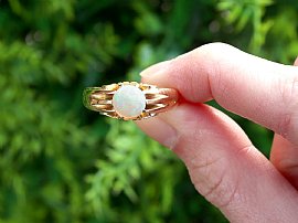 Gents Opal Ring in Yellow Gold Outside