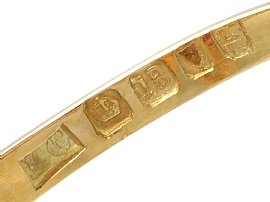 Ladies Gold Garnet Ring for Sale UK Hallmarks