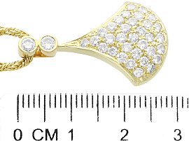 Yellow Gold Brilliant Cut Diamond Pendant Necklace