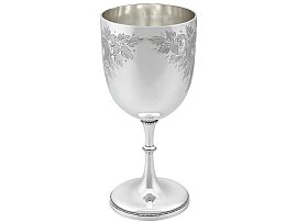 Victorian Sterling Silver Wine Goblet - 1880
