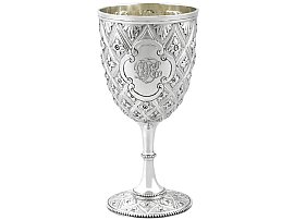 Victorian Sterling Silver Wine Goblet; C7891