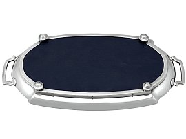 Antique Enamel and Silver Tray UK