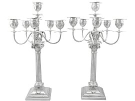 Silver 6 Light Candelabra