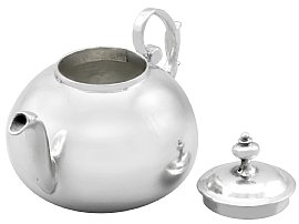 Dutch Silver Miniature Teapot Open