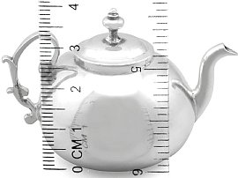 Dutch Silver Miniature Teapot Size
