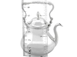 Silver Miniature Tea Kettle Size