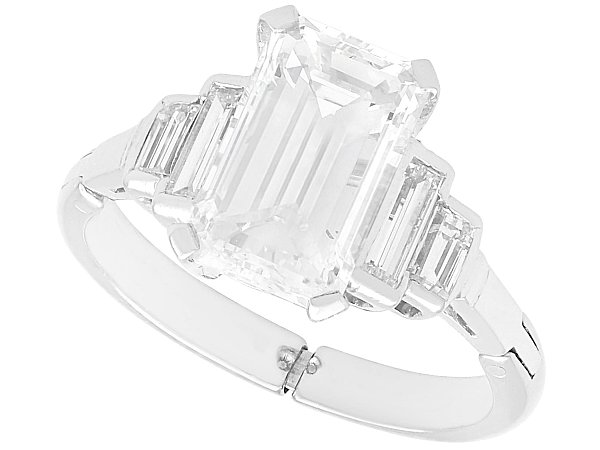 1.85 Carat Emerald Cut Diamond Ring for Sale