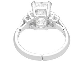 1.85 Carat Emerald Cut Diamond Ring in White Gold