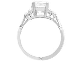 Emerald Cut Diamond Ring White Gold