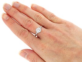 Wearing 1.44ct Diamond and Platinum Solitaire Ring