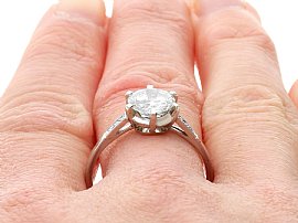 Wearing Vintage 1.44ct Diamond and Platinum Solitaire Ring