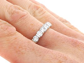 Wearing Vintage 1950s White Gold Eternity Ring 
