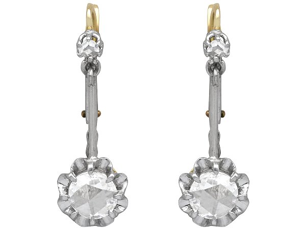 Dutch Cut Diamond Earrings