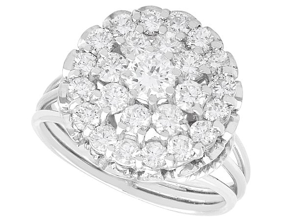 Vintage Round Diamond Cluster Ring