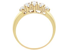3 Row Diamond Ring in 14ct Yellow Gold