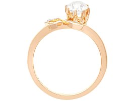 Antique Rose Gold Diamond Solitaire Ring UK