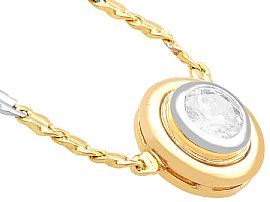 Vintage Bezel Set Diamond Pendant in Gold